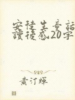 安徒生童话雪人读后感20字