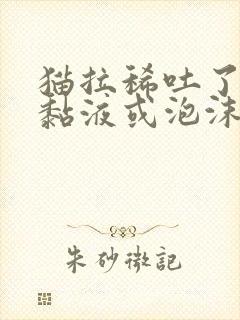 猫拉稀吐了白色黏液或泡沫