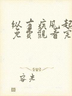 纵有疾风起全集免费观看完整版