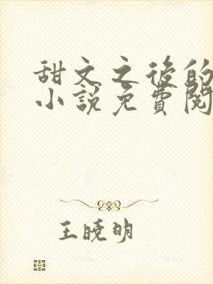 甜文之后的结局小说免费阅读