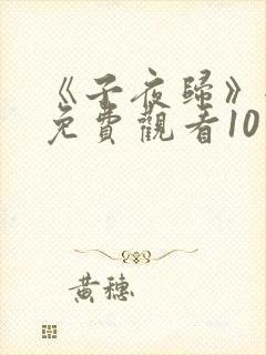 《子夜归》全集免费观看10