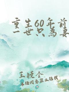 重生60年前这一世只为妻儿短剧免费看