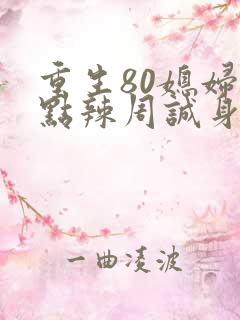 重生80媳妇有点辣周诚身份