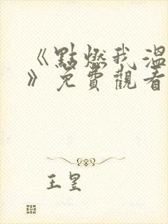 《点燃我温暖你》免费观看