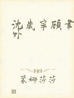 沈岁宁顾聿礼番外