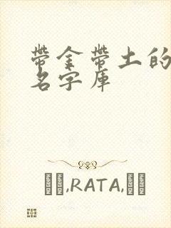 带金带土的男孩名字库