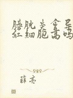 膀胱炎会导致尿红细胞高吗