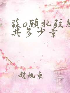 苏o顾北弦结局共多少章