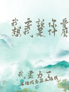 我要说你爱我你想我是什么歌