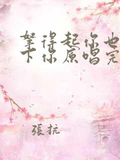 拿得起你也放得下你原唱完整版