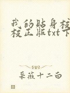我的贴身校花精校正版txt下载