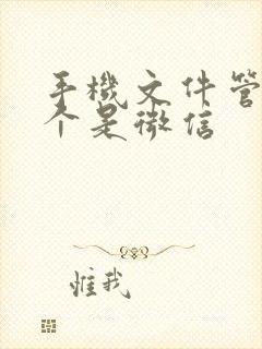 手机文件管理哪个是微信