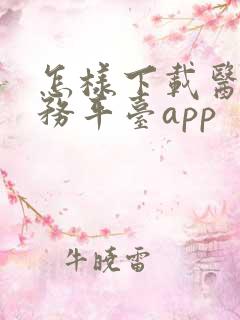 怎样下载医保服务平台app