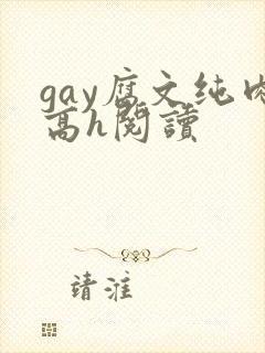 gay腐文纯肉高h阅读