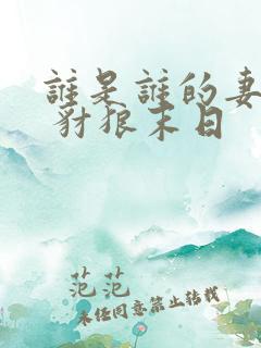 谁是谁的妻小说 豺狼末日