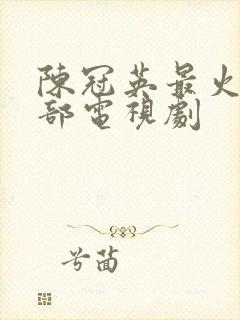 陈冠英最火的5部电视剧