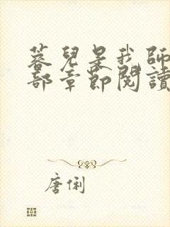 蓉儿是我师娘全部章节阅读