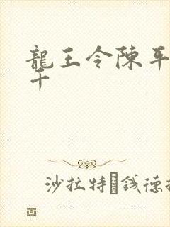 龙王令陈平韩三千