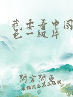 我要看中国的黄色一级片