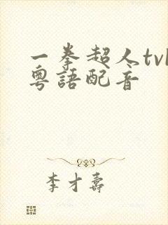 一拳超人tvb粤语配音
