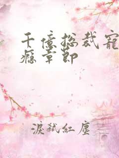 千亿总裁宠妻成瘾章节