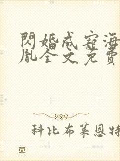 闪婚成宠海彤战胤全文免费