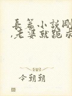 长篇小说刚离婚,老婆就跪求复合