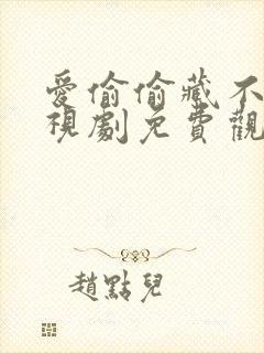 爱偷偷藏不住电视剧免费观看