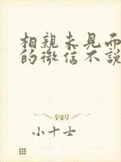 相亲未见面先加的微信不说话