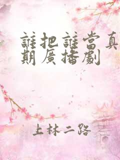 谁把谁当真第二期广播剧