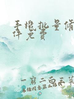 手机批量修图软件免费