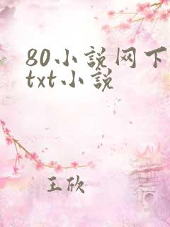 80小说网下载txt小说