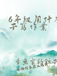 6年级用什么本子写作业