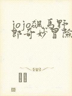 jojo飙马野郎奇妙冒险