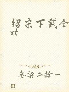 绍宋下载全本txt