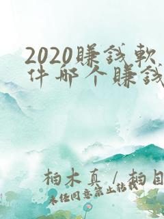 2020赚钱软件哪个赚钱多又快