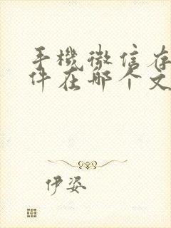 手机微信存储文件在哪个文件夹