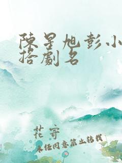 陈星旭彭小苒二搭剧名