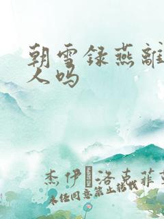 朝雪录燕离是好人吗