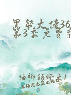 黑帮大佬365第3季免费观看全集高清