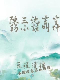 陈三沈霄霄徐莹的小说叫什么名字