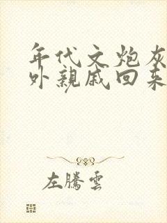 年代文炮灰的海外亲戚回来了 小说