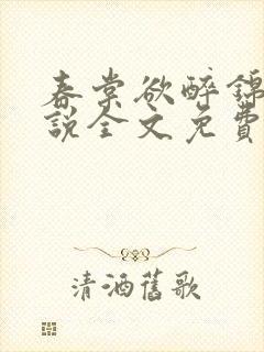 春棠欲醉锦一小说全文免费阅读完整版