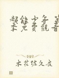 超能少年 第4季免费观看完整版高清