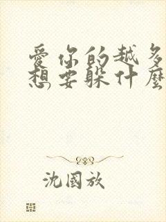 爱你的越多你却想要躲什么歌