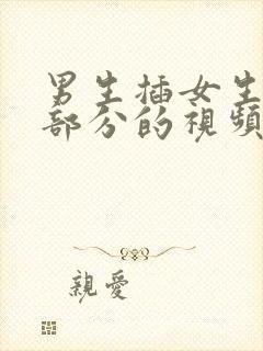 男生插女生羞羞部分的视频