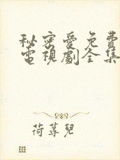 秘密爱免费观看电视剧全集完整版高清