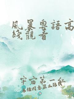 风暴粤语高清在线观看