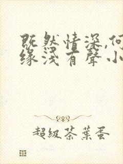 既然情深,何惧缘浅有声小说