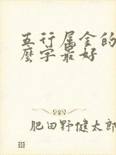 五行属金的字什么字最好